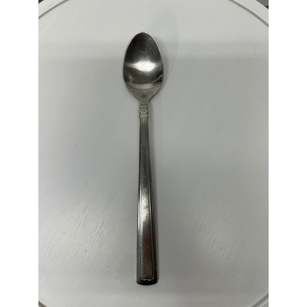 Longaberger Woven Traditions Iced Tea Spoon Stainless USA Flatware Long Handle